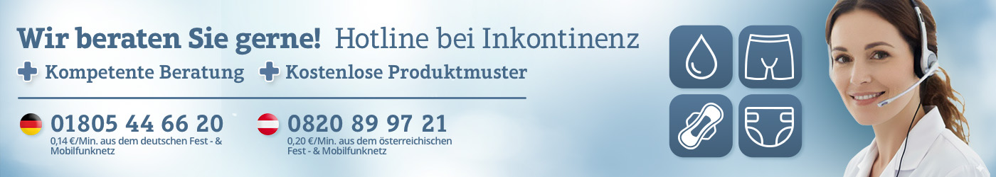 Beratungshotline mit  Inkontinenzexpertinnen