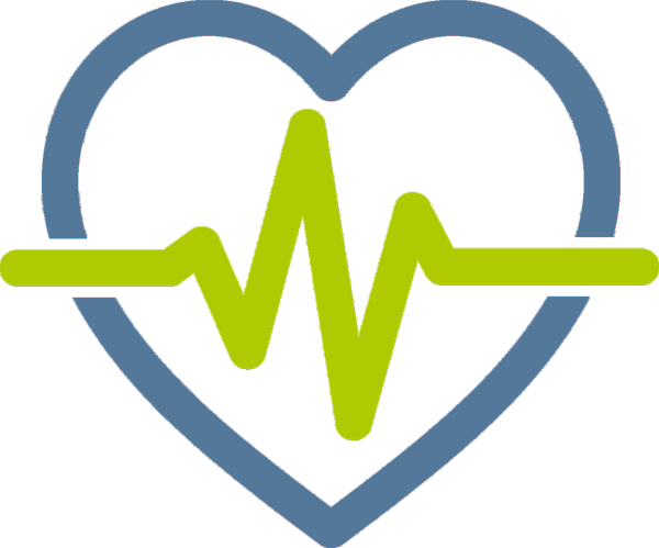 Herz mit Pulsgrafik soll die Bedeutung der Blutdruckmessung symbolisieren