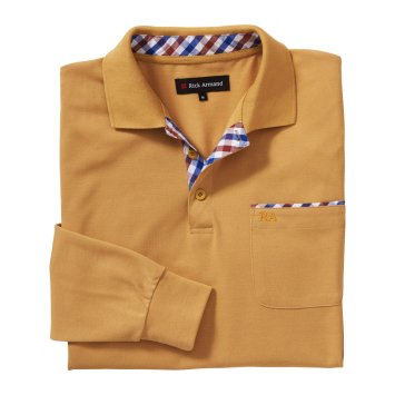 Piqué-Langarmshirt