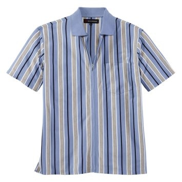 Jerseyshirt mit Ganzreißverschluss