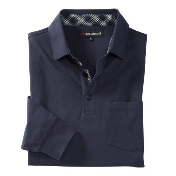 Piqué-Langarmshirt