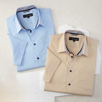 Stretchhemd mit Kontrasten