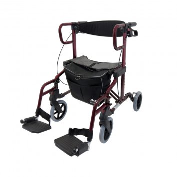 Rollator mit Transport-/ Rollstuhl-Erweiterung