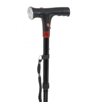 Sicherheits-Gehstock mit Lampe