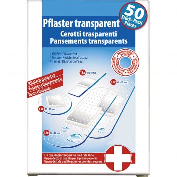 Transparent-Pflaster 100 Stück