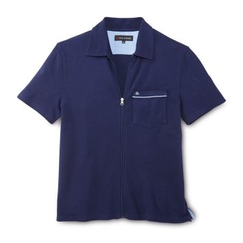 Strukturshirt mit Reißverschluss