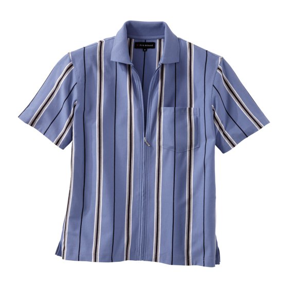 Jersey-Shirt mit Ganzreißverschluss 