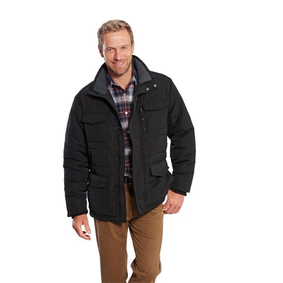Steppjacke mit abnehmbarer Kapuze 