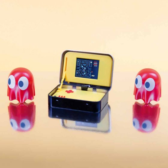 Tetris und Pac-Man Spielekonsole in der Dose 