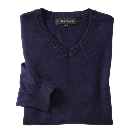 Pullover mit V-Ausschnitt L (52/54) | Marine