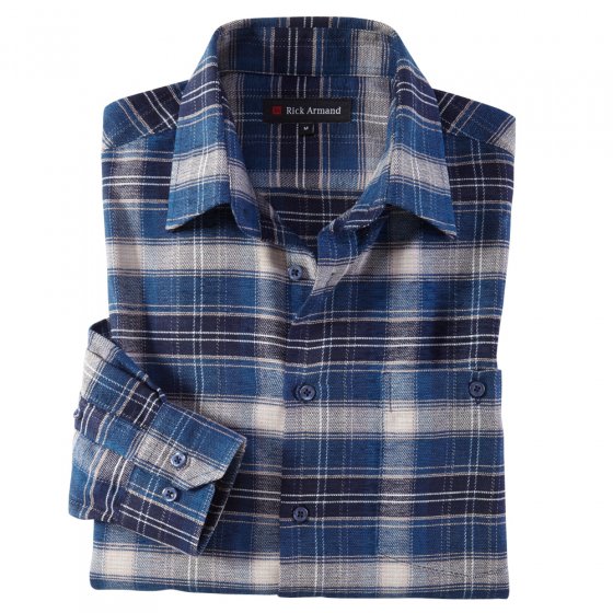 Chenille-Hemd 3XL (47/48) | Blau