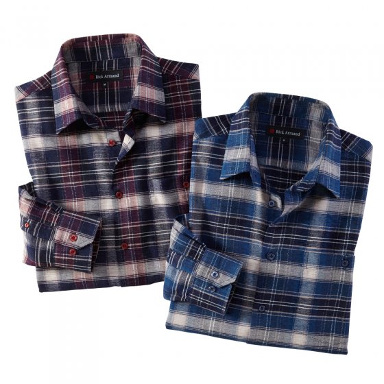 Chenille-Hemd im Set 3XL (47/48) | Blau#Blau