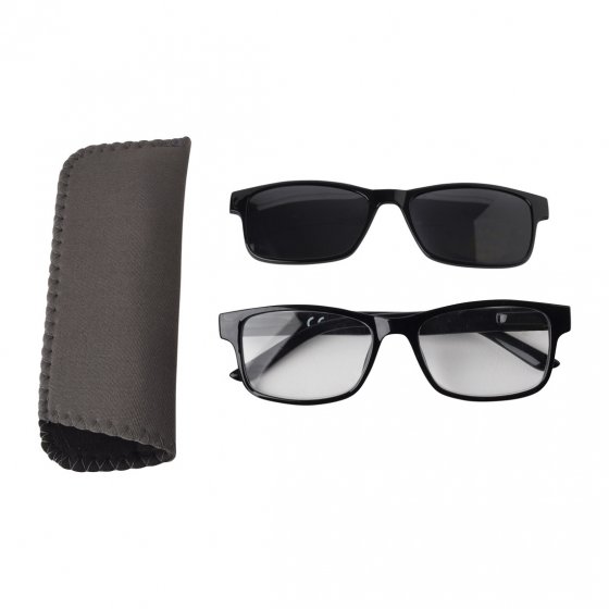 Lesebrille mit Sonnenclip