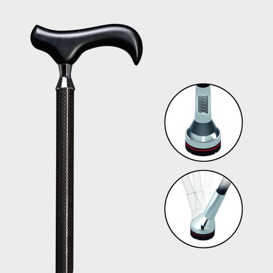 Gehstock Physio Step-Derby Carbon