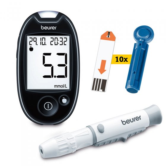 Beurer Blutzuckermessgerät Starterset Starter-Set mmol/L