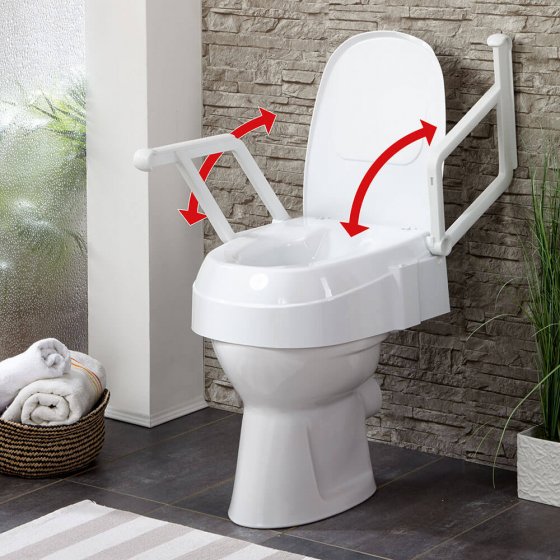 Toilettensitzerhöhung mit Armlehne