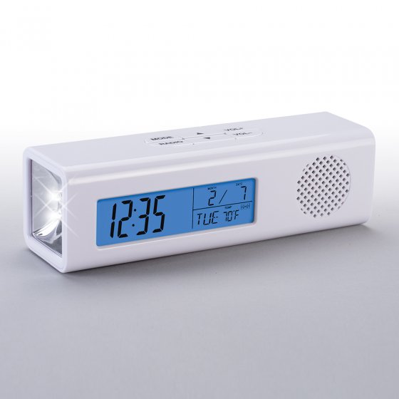 Multifunktions-Radiowecker mit Taschenlampe 