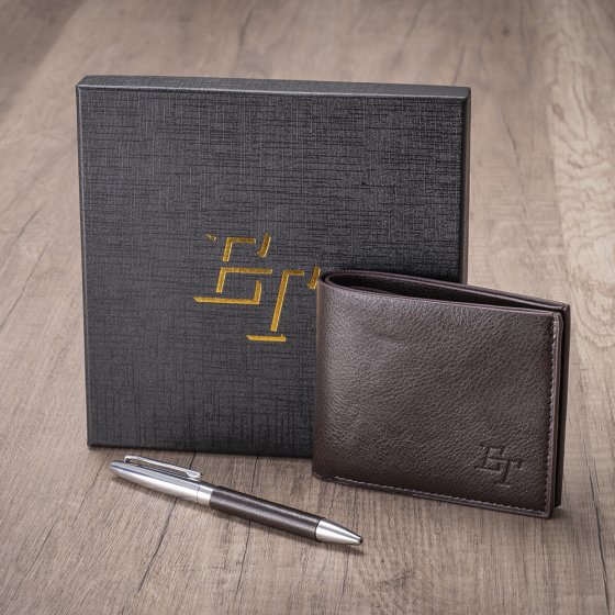 Ihr Geschenk: Exklusiv-Set „Windsor“, bestehend aus Brieftasche und Schreibgerät 