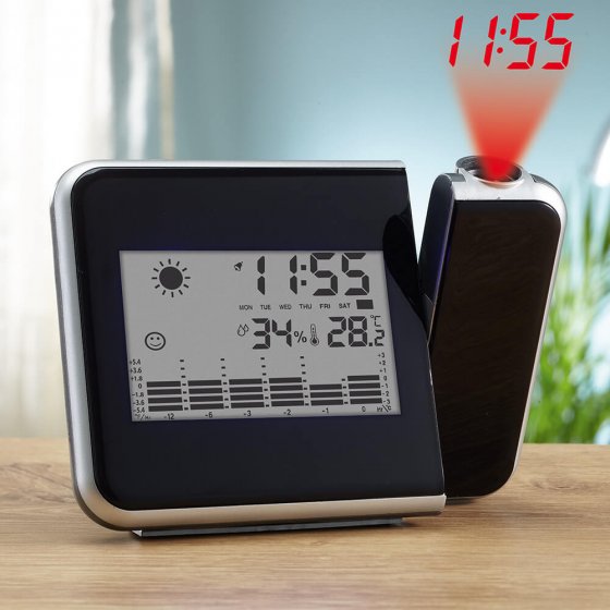 Ihr Geschenk: Wetterstation mit Projektionsuhr