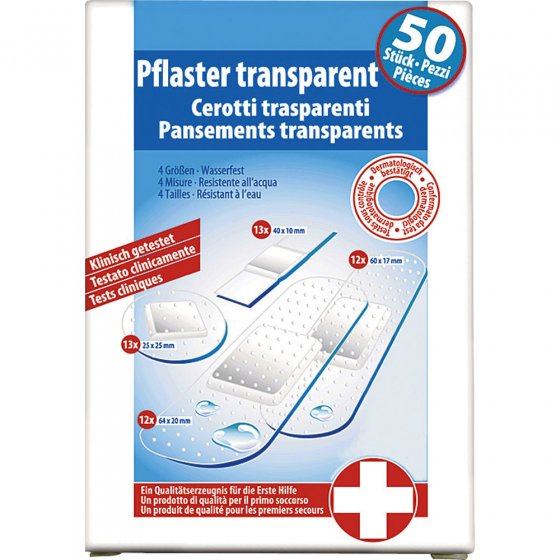 Transparent-Pflaster 100 Stück 