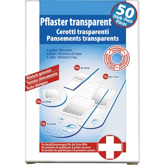 Transparent-Pflaster 100 Stück 