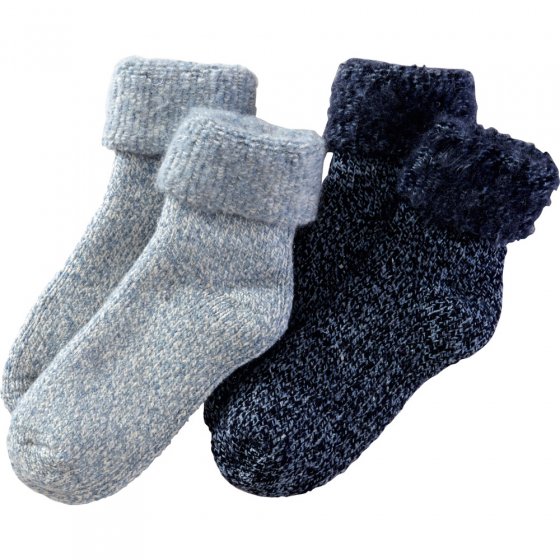 Wollsocken mit Umschlag im 2er-Pack 