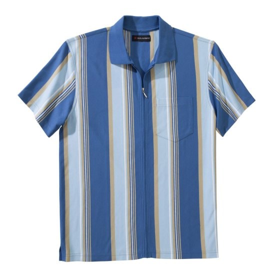 Jersey-Shirt mit Ganzreißverschluss 
