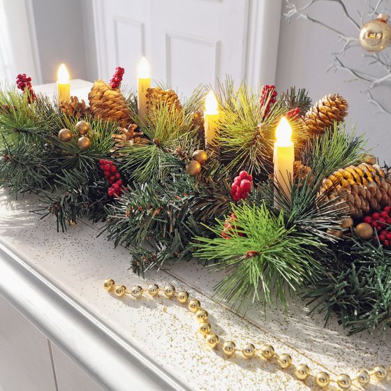 Adventsgesteck mit Licht 