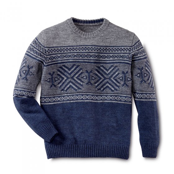 Sportiver Norweger-Pullover