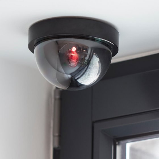 Sicherheitskamera-Attrappe mit roter LED 