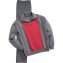 Jersey-Sportanzug,grau-rot,4XL - 1