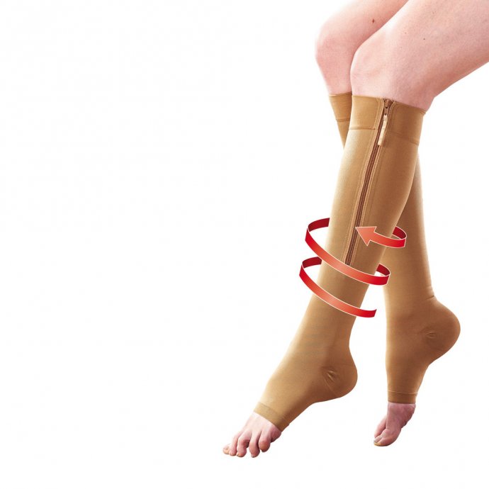 Stützstrümpfe mit Reißverschluss