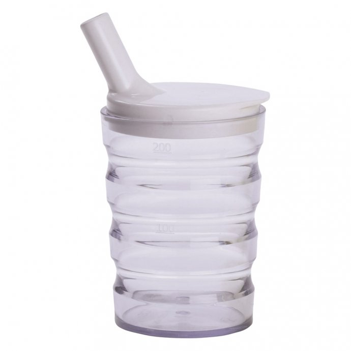 Rillenbecher mit 2 Deckeln