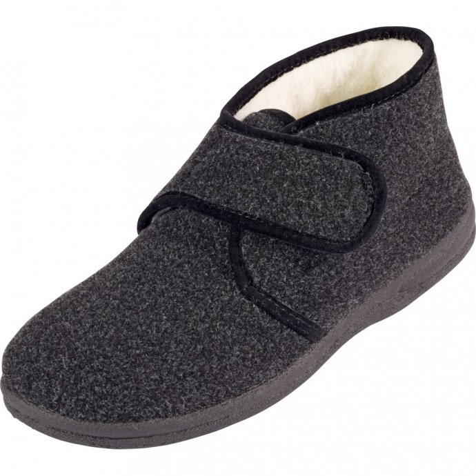 Lammwoll-Klettpantoffel