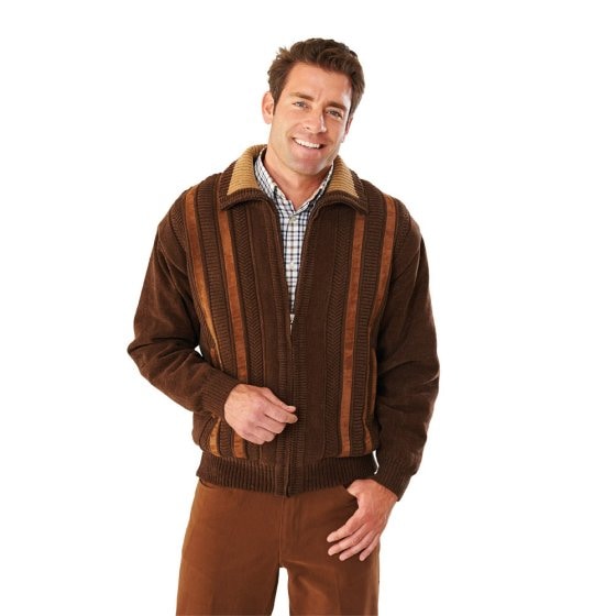 Chenille-Strickblouson 
