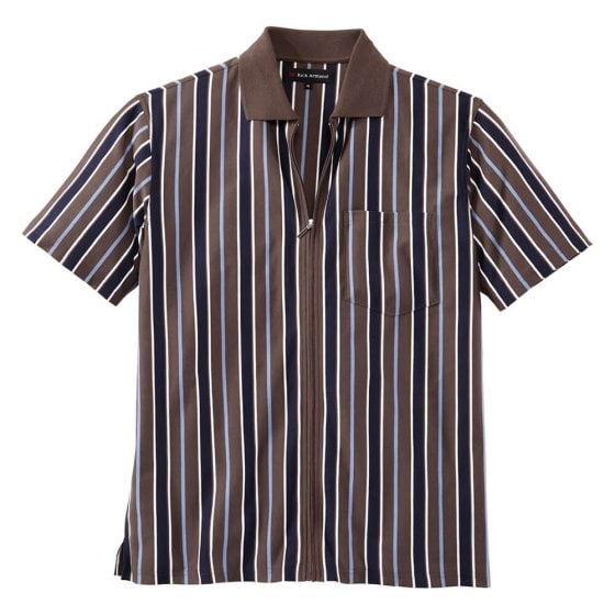 Jerseyshirt mit Ganzreißverschluss 