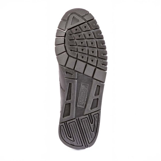 Ledersportschuh mit Klettverschluss 38 | Schwarz