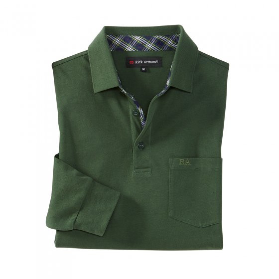 Piqué-Langarmshirt