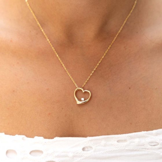 Halskette Gold 333 Herz Motiv 