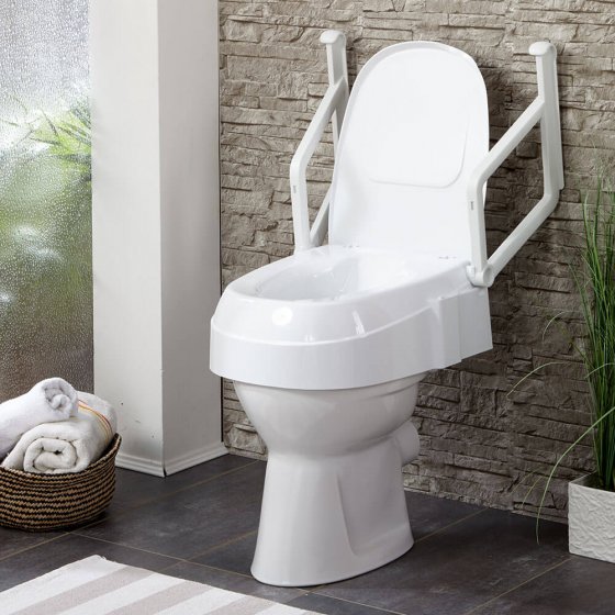 Toilettensitzerhöhung mit Armlehne