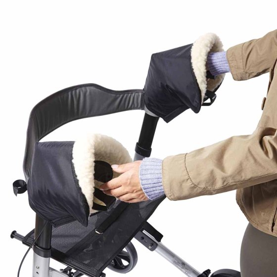 Rollator-Handschuhe aus Schurwolle 