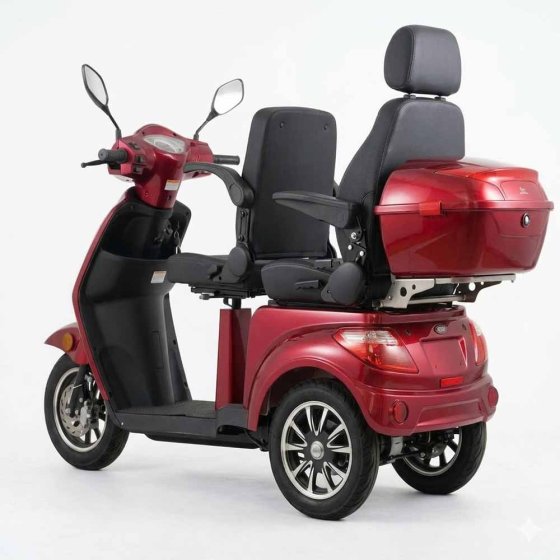 E-Mobil Dolly  2.0 3-Rad, Blei-Akku Rot
