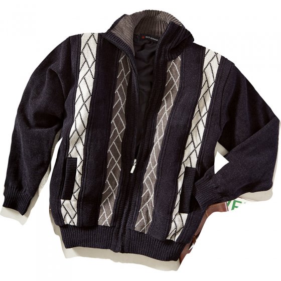 Chenille-Strickblouson