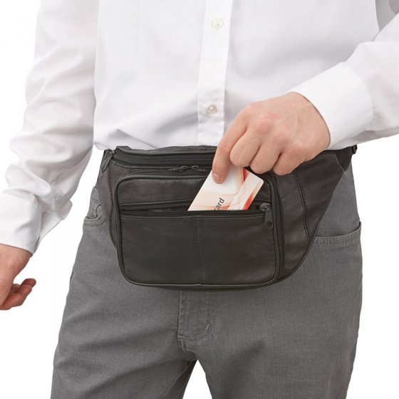 Leder-Bauchtasche