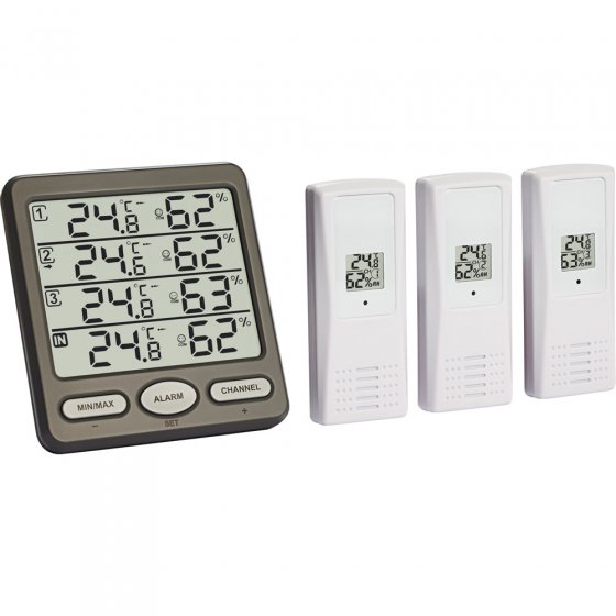 3-Sender-Funk-Thermo-Hygrometer