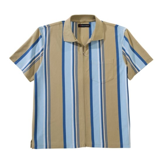 Jersey-Shirt mit Ganzreißverschluss 