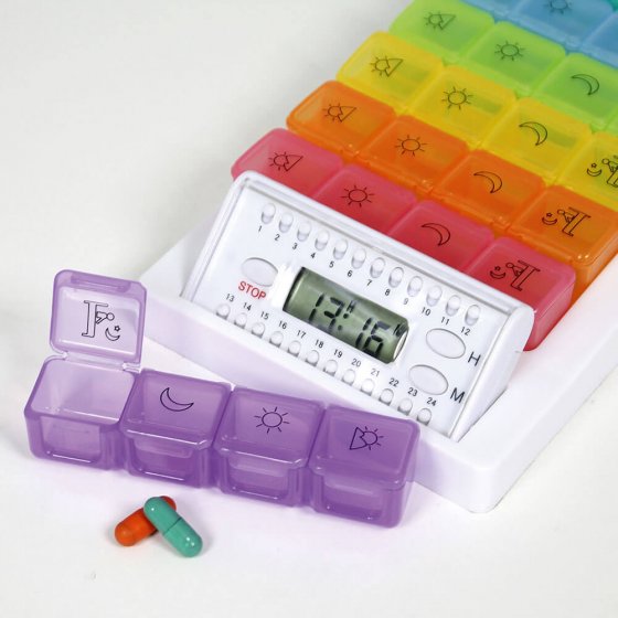 7-Tage-Pillendose mit Alarmfunktion