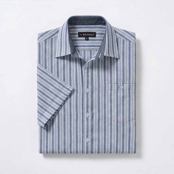 Jacquard Hemd 3XL (47/48) | Blau