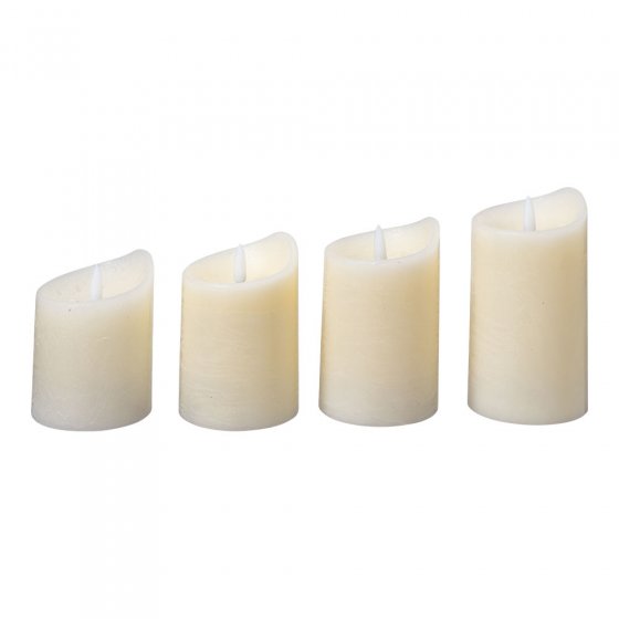 LED-Echtwachskerzen im 4er Set  