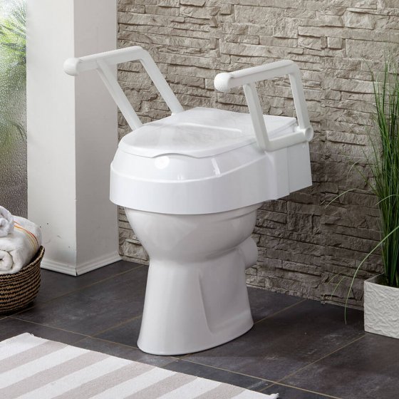 Toilettensitzerhöhung mit Armlehne